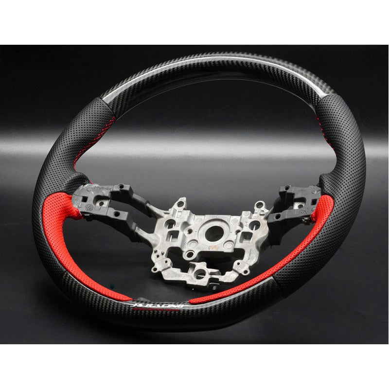 J's Racing Sports Steering Wheel (Carbon / Leather - With Carbon Garnish) - Honda Civic Type R FL5 2023+