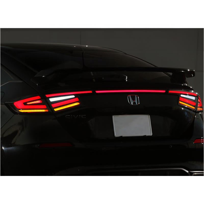 J's Racing LED Tail Lights (White Light Bar) - Honda Civic FL1 Hatchback 2022+