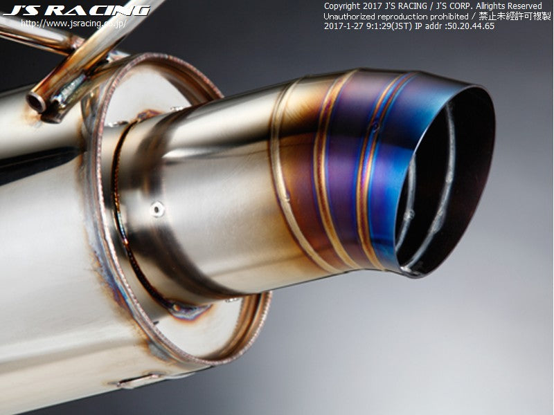 J's Racing 304-R Stainless Axle-back Exhaust 50R PLUS - Honda Fit GE 08-14