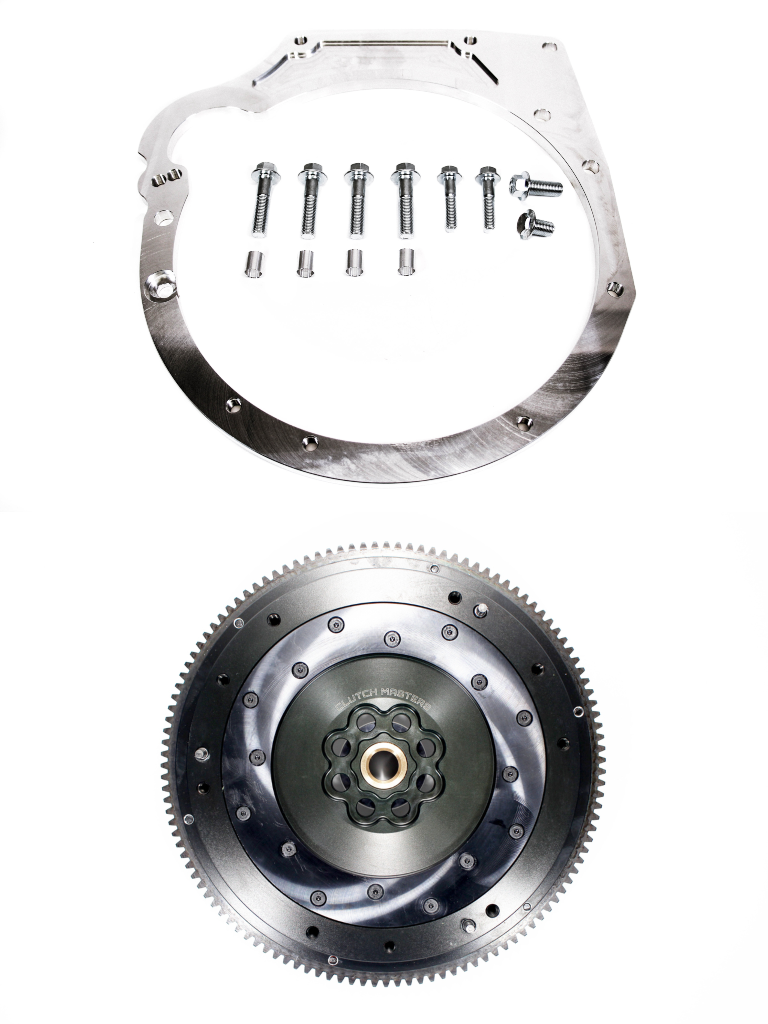 Precision Works K2F Adapter Plate V2 with Hardware & Clutch Masters Flywheel
