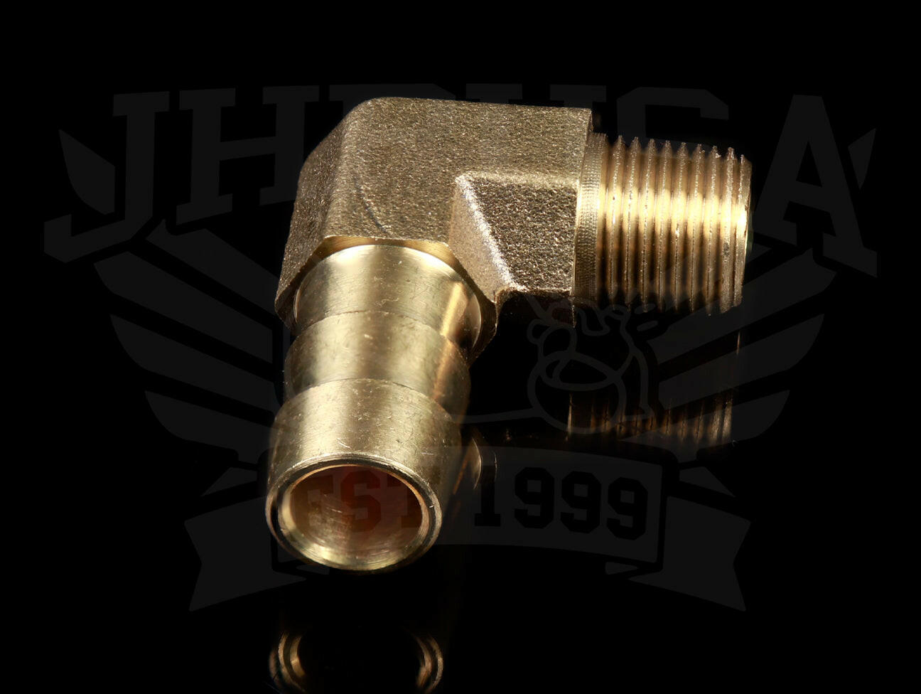 K-Tuned 1/8NPT to 3/8mm Brass Barb Fitting.