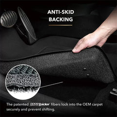 3D MAXpider Black FWD Kagu 1st and 2nd Row Floormats Acura TL 2009-2014.