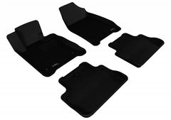 3D MAXpider Black FWD Kagu 1st and 2nd Row Floormats Acura TL 2009-2014.