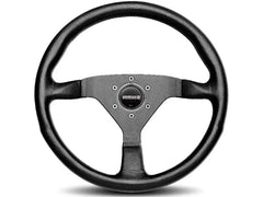 MOMO Monte Carlo 320mm Black Leather Black Horn Steering Wheel.