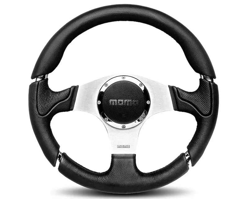 MOMO Millenium Black Leather Steering Wheel.