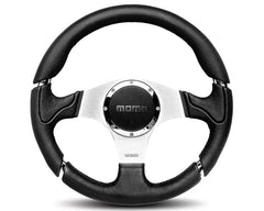 MOMO Millenium Black Leather Steering Wheel.