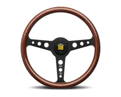 MOMO Mahogany Wood Indy Black Heritage Steering Wheel.