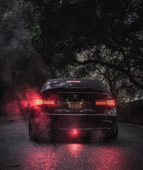 M Sport Carbon Fiber Rear Diffuser with Brake Light for F30 3 Series.