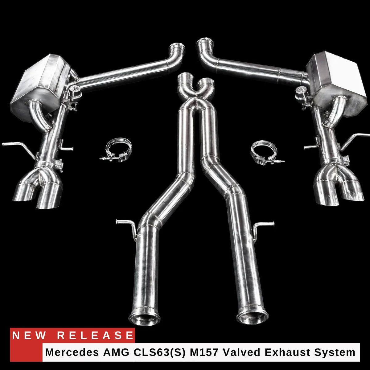 BlackBoost Mercedes AMG CLS63 (218) M157 5.5L V8 BiTurbo Valved Catback Exhaust System 76mm/3in