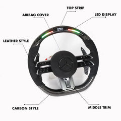 Mercedes Benz 2021 AMG Performance Style - Full Custom Steering Wheel.