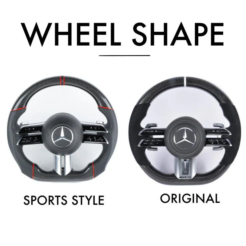 Mercedes Benz 2021 AMG Performance Style - Full Custom Steering Wheel.