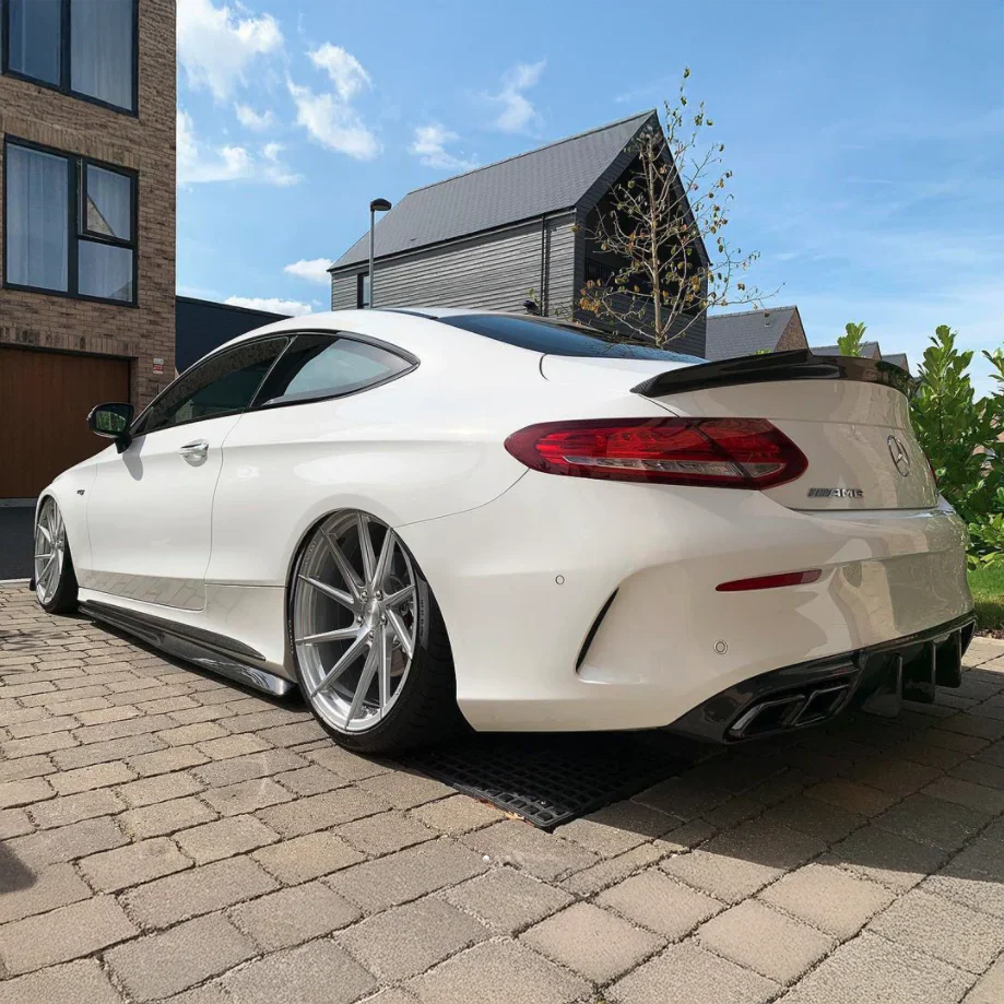 V Style Carbon Rear Trunk Spoiler- Mercedes Benz C-Class w205 C205 C300 C63 Coupe.