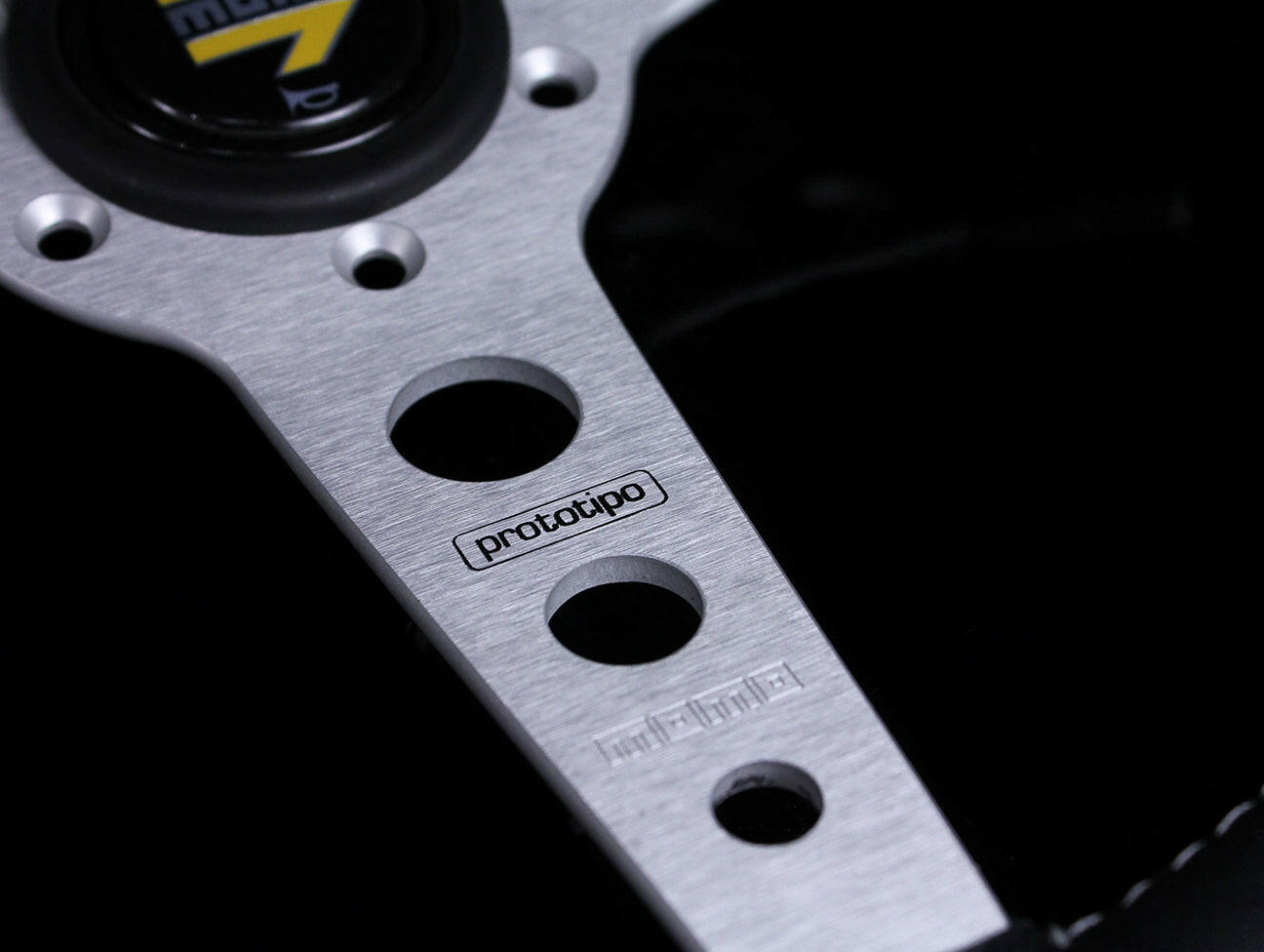Momo 350mm Prototipo Steering Wheel - Silver Spoke.
