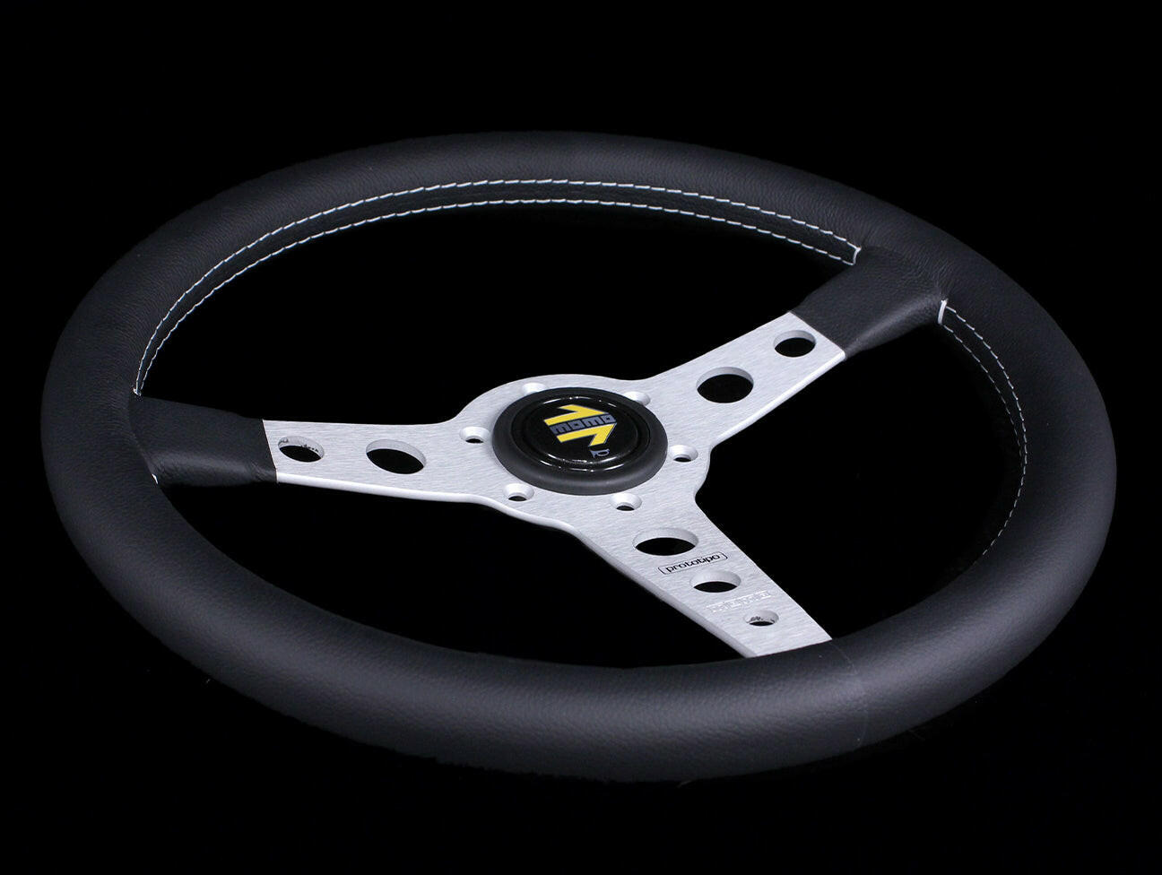 Momo 350mm Prototipo Steering Wheel - Silver Spoke.