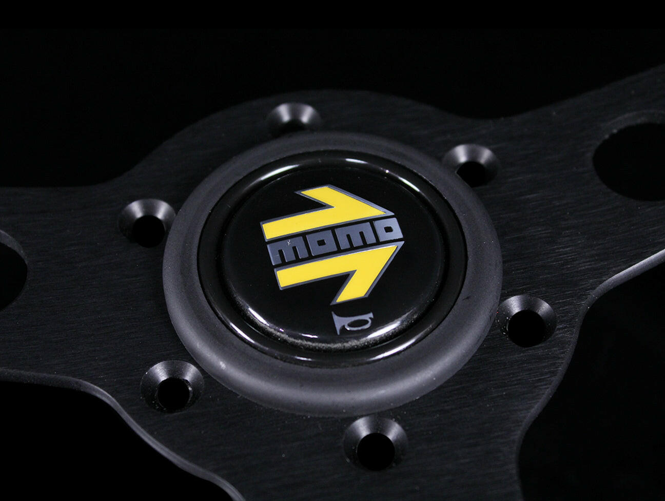 Momo 350mm Prototipo Steering Wheel - Black Spoke.