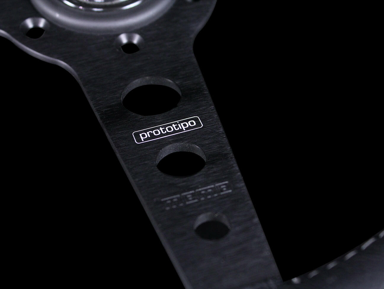 Momo 350mm Prototipo Steering Wheel - Black Spoke.