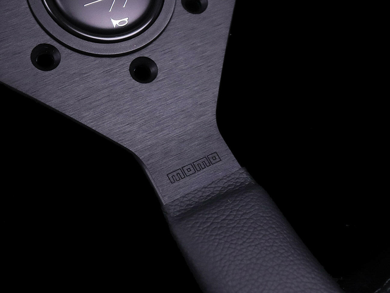 Momo Monte Carlo Steering Wheel - Leather w/ Black Stitch.