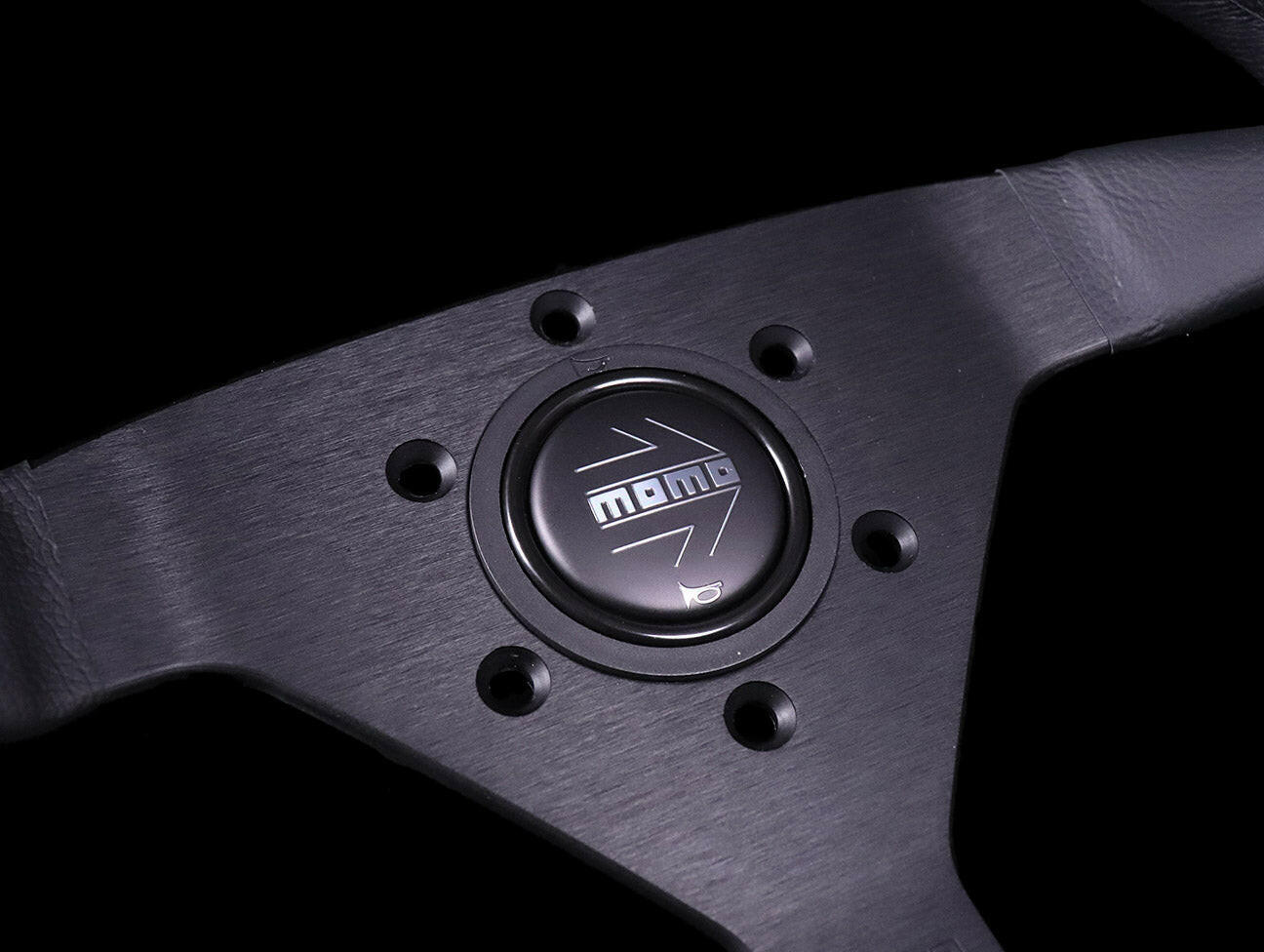 Momo Monte Carlo Steering Wheel - Leather w/ Black Stitch.