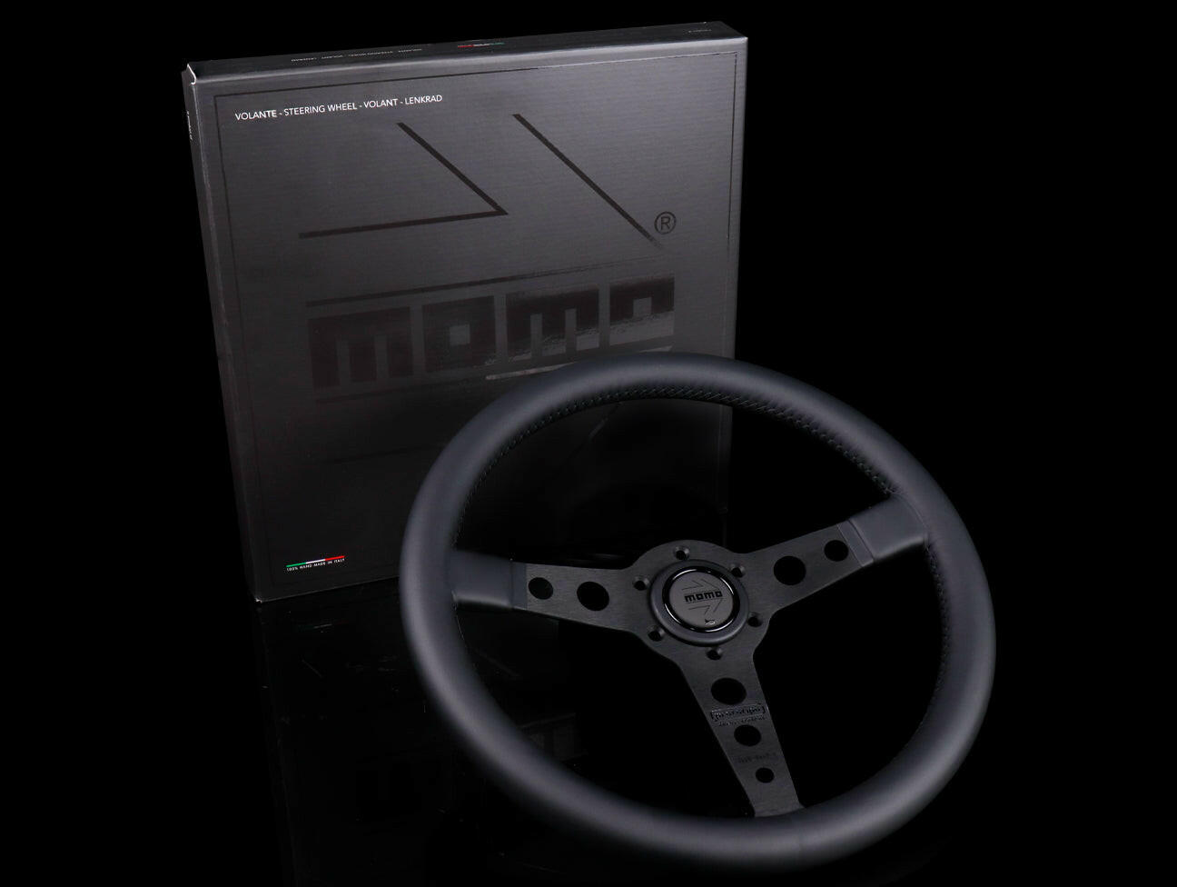 Momo 350mm Prototipo Steering Wheel - Black Edition.