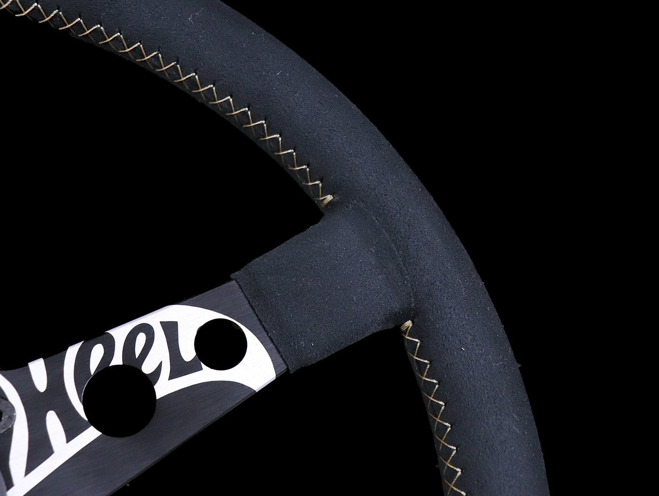 Momo X Hot Wheels Limted Edition Steering Wheel - 350mm Black Alcantara Suede w/ Gold Stitching.