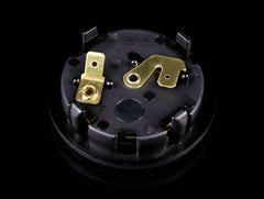 Momo Horn Button - Gloss Black - Yellow Logo.