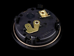 Momo Horn Button - Gloss Black - Yellow Heritage Logo.