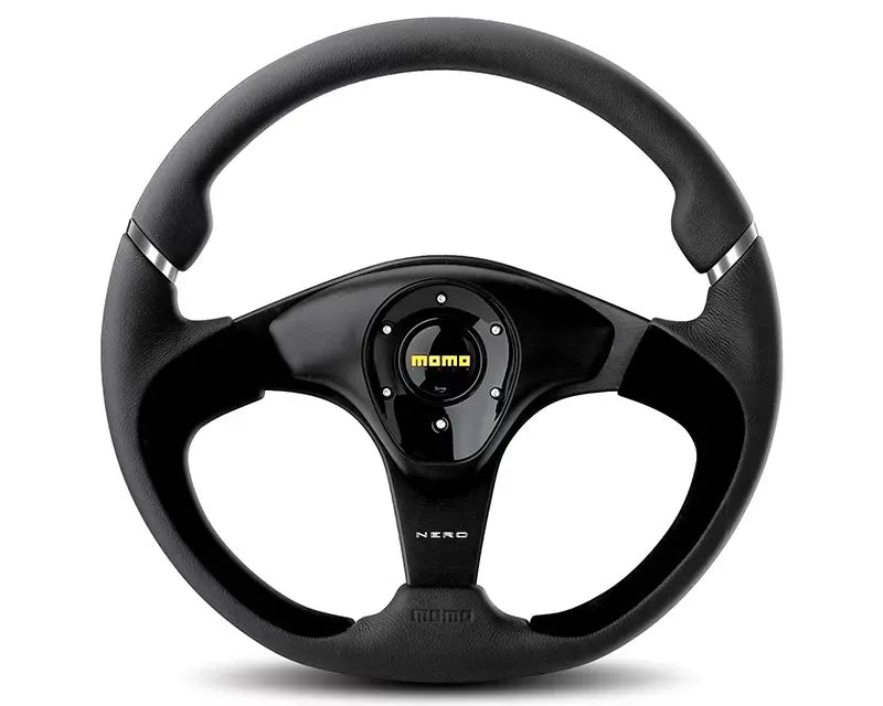 MOMO Nero Black Leather Steering Wheel.