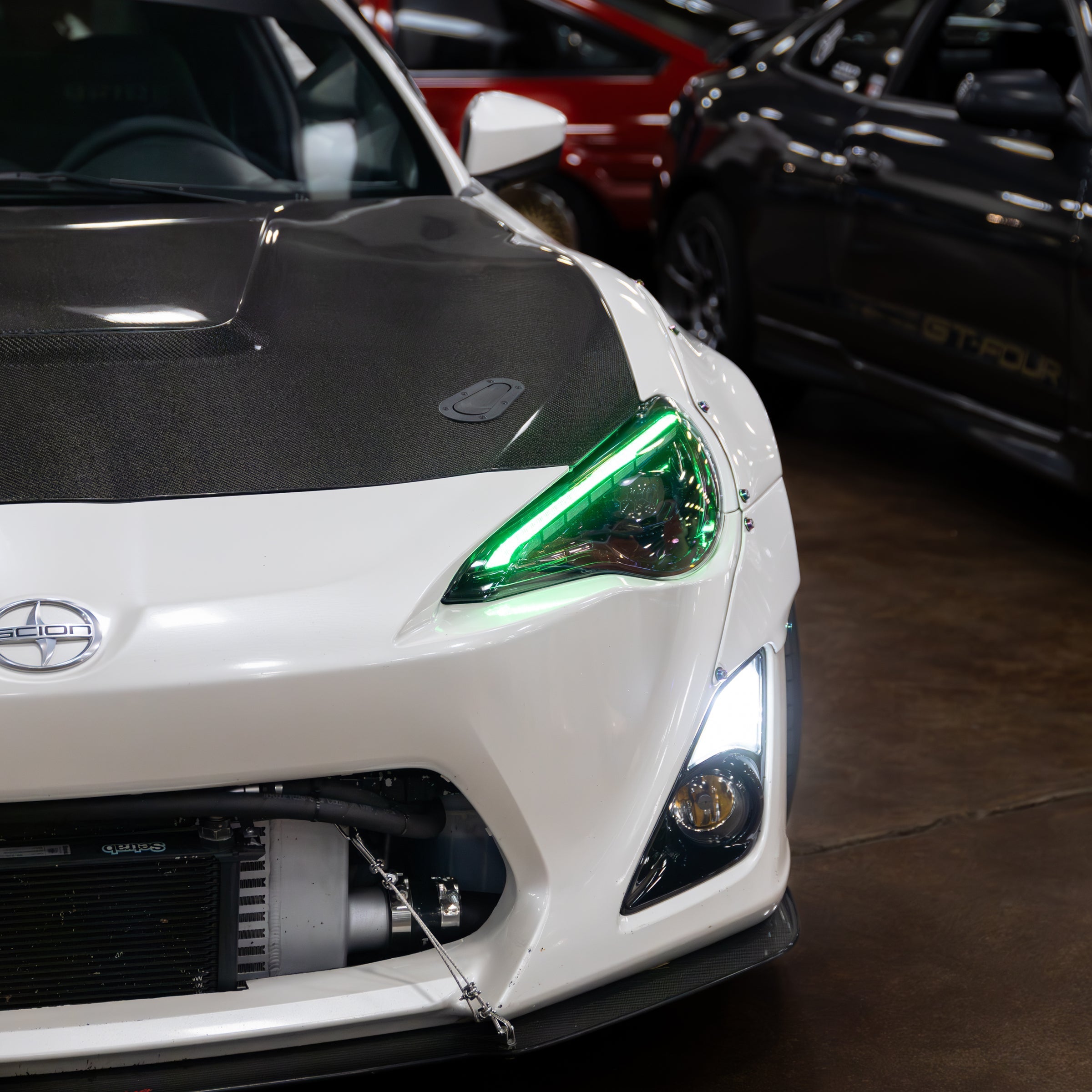 OLM Gamma Series RGB Headlights with Honeycomb Demon Eye | 2013-2021 Scion FR-S / Subaru BRZ / Toyota 86 (OLME.49006.1)