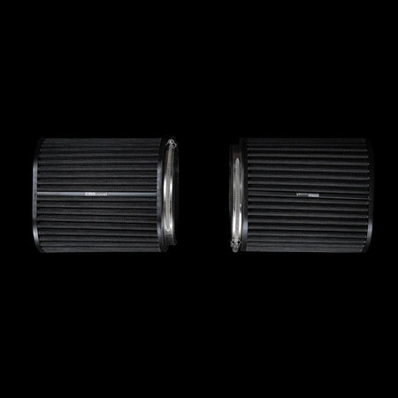 BlackBoost Oval Twin Flow Synthetic Dry Air Filter (4.3" x 196 mm) SET OF 2, for C63 / G550 Intakes