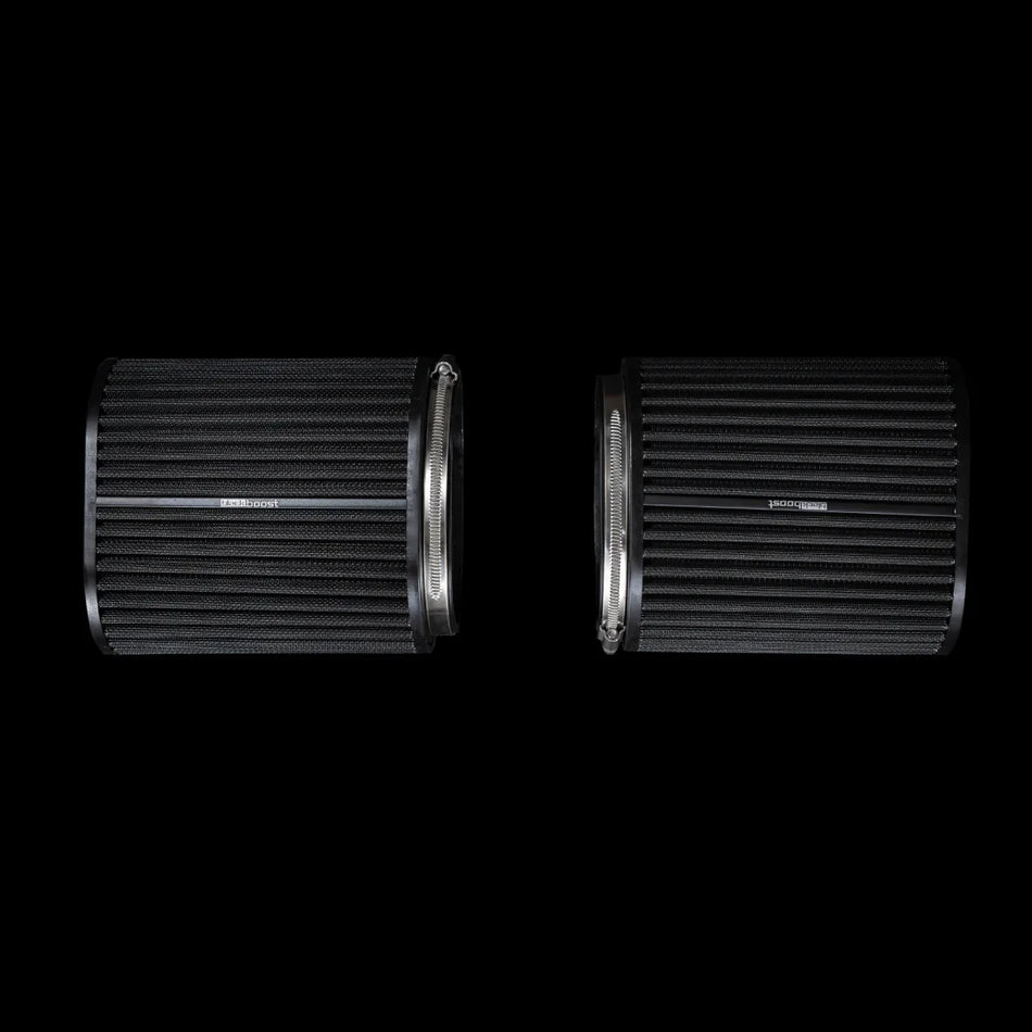 BlackBoost Oval Twin Flow Synthetic Dry Air Filter (4.3" x 196 mm) SET OF 2, for C63 / G550 Intakes