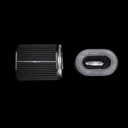 BlackBoost Oval Twin Flow Synthetic Dry Air Filter (4.3" x 196 mm) SET OF 2, for C63 / G550 Intakes