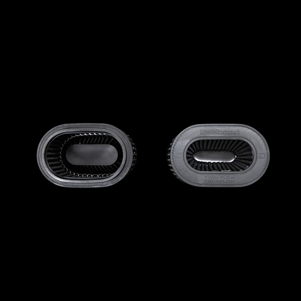 BlackBoost Oval Twin Flow Synthetic Dry Air Filter (4.3" x 196 mm) SET OF 2, for C63 / G550 Intakes