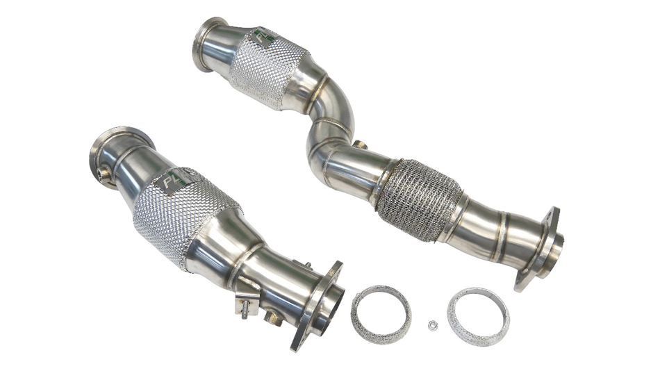 PLM Downpipes with EPA Cats - BMW S58 G80 G82 M3 M4 G8X G87 M2.