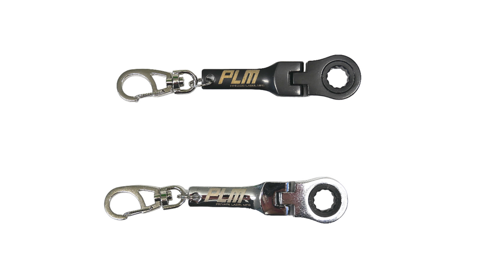 PLM Keychain 10mm Ratchet Wrench.
