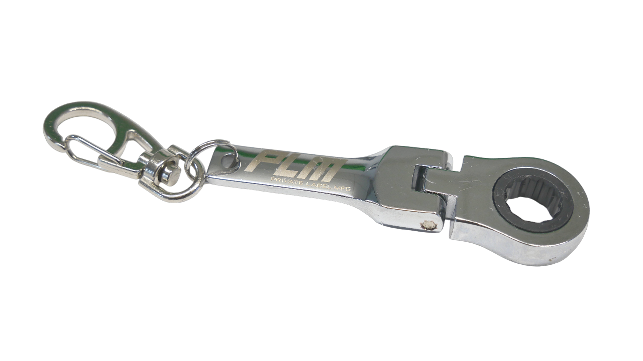 PLM Keychain 10mm Ratchet Wrench.