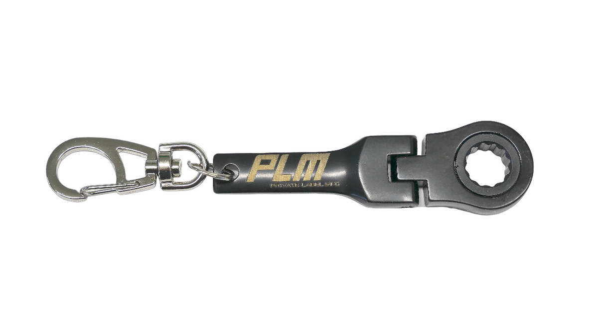 PLM Keychain 10mm Ratchet Wrench.