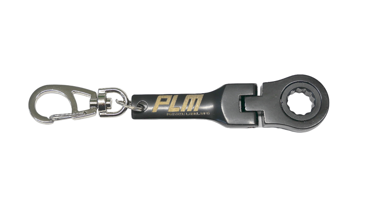 PLM Keychain 10mm Ratchet Wrench.