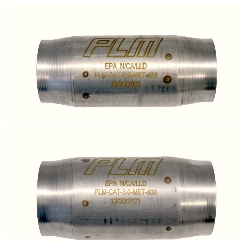 PLM High Flow Performance 400 Cell EPA Metallic Catalytic Converter & Flanges Extension Pipe