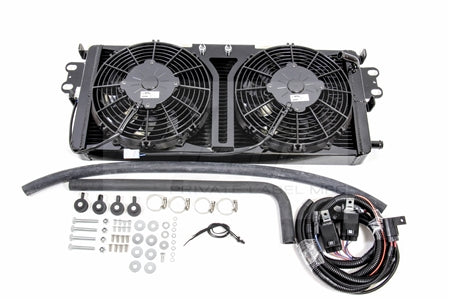 PLM Shelby GT500 Heat Exchanger with SPAL Fans & Wiring Harness.