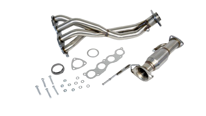 PLM K-Series K24 K20 FG Header V2 with Bolt-On Catalytic Converter.