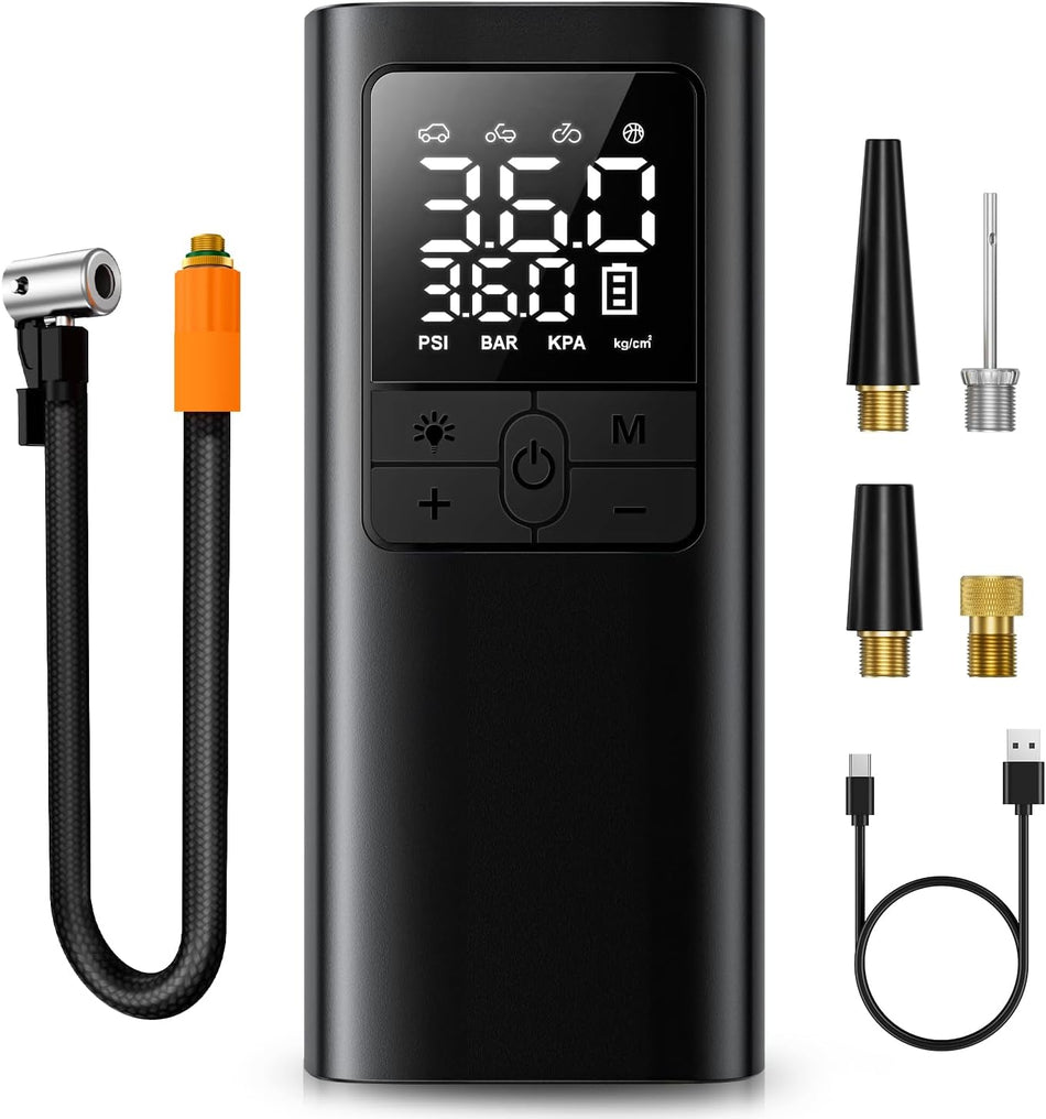 PLM Tire Inflator Portable Air Pump - 150PSI & 10000mAh.