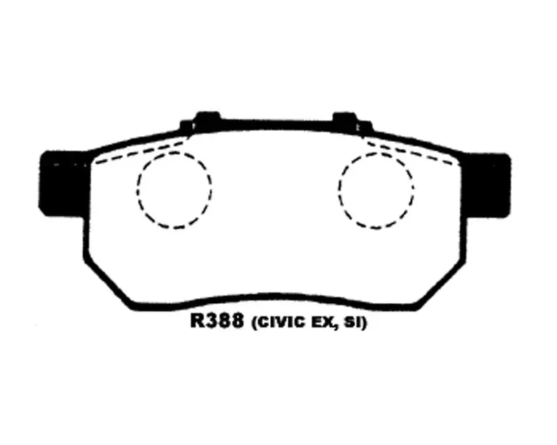 Project Mu Type HC+ Rear Brake Pad Acura Integra 94-01.
