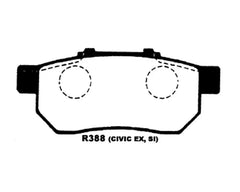 Project Mu Type HC+ Rear Brake Pad Acura Integra 94-01.
