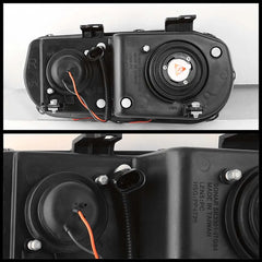Spyder Auto LED Halo Black Projector Headlights for Acura Integra 1994-1997.