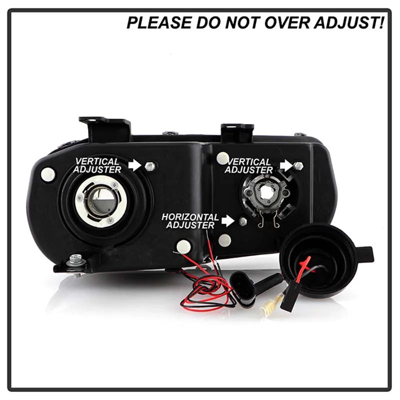 Spyder Auto LED Halo Chrome Projector Headlights for Acura Integra 1994-1997.