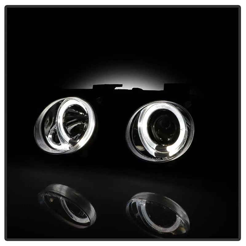 Spyder Auto LED Halo Chrome Projector Headlights for Acura Integra 1994-1997.