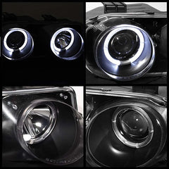 Spyder Auto LED Halo Black Projector Headlights for Acura Integra 1998-2001.