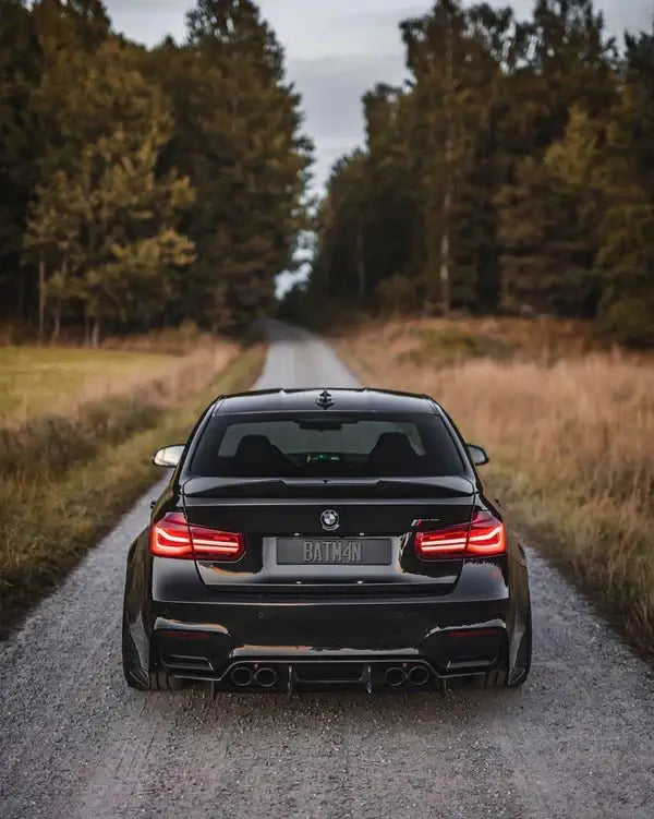 PSM Style High Kick Honeycomb Carbon Fiber Trunk Spoiler - BMW F80 M3 & F30 3 Series.