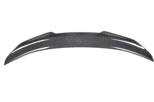 PSM Style High Kick Honeycomb Carbon Fiber Trunk Spoiler - BMW F80 M3 & F30 3 Series.