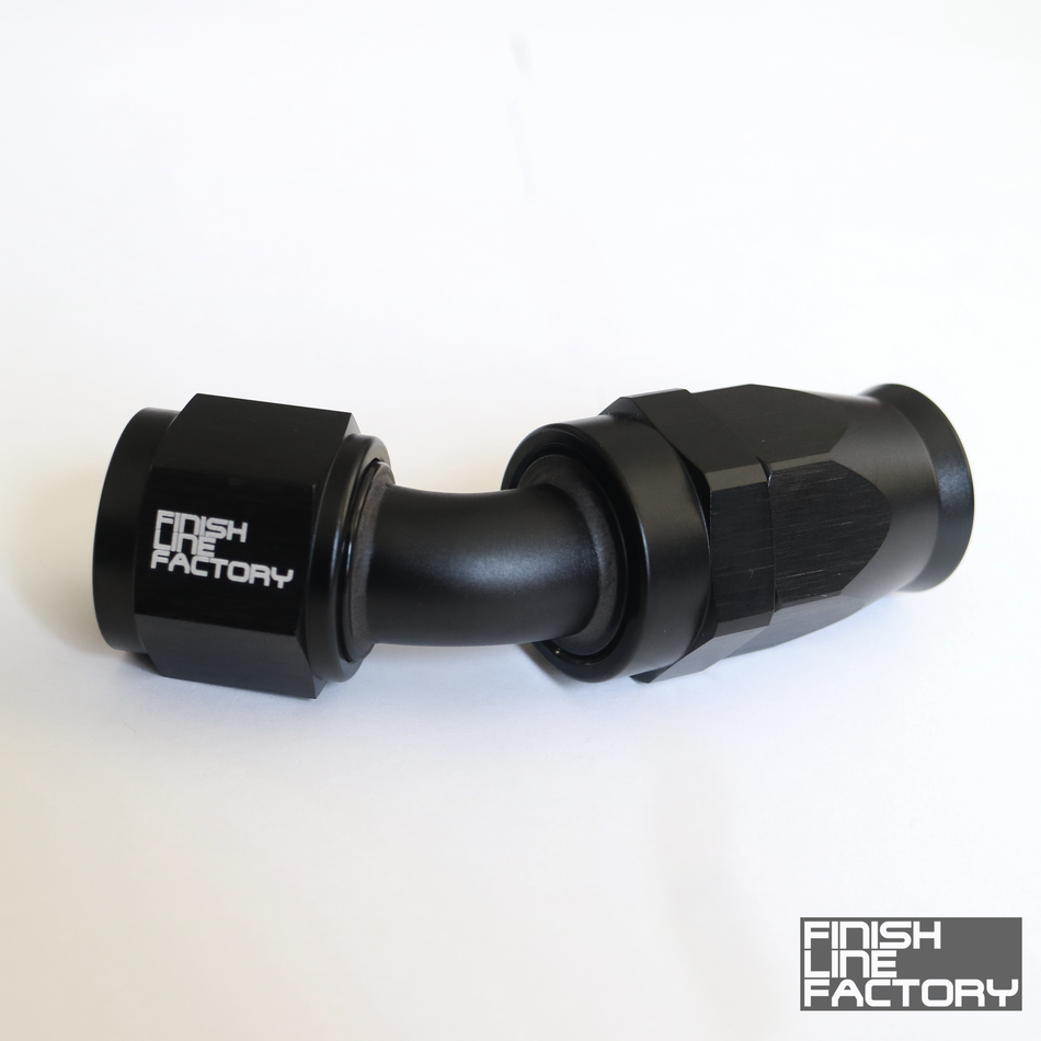 FLF Swivel Hose End (Braided PTFE) - 45 Degree AN